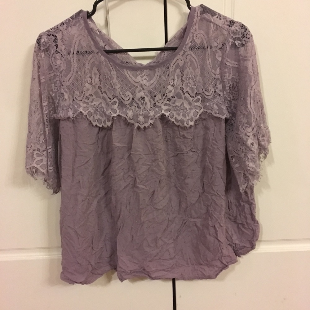 Lavender lace blouse